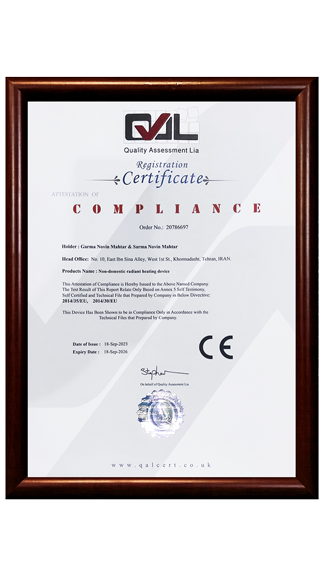 گواهینامه CE اروپا گرما نوین و سرما نوین
